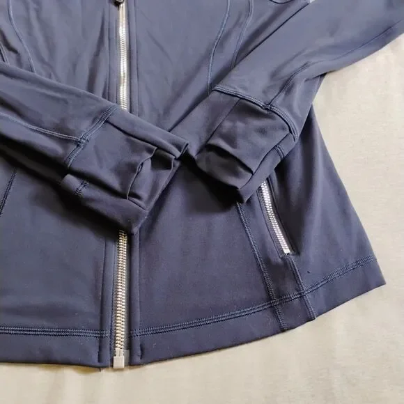 Lululemon Define Jacket Size 8 Navy Blue Full Zip Luon Yoga Running Activewear - Picture 6 of 16